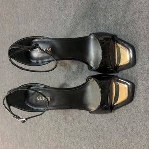 Guess Divine Ankle Strap Sandals, Women's Size 10 M, Black NWB
